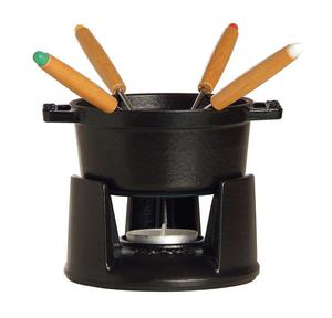 Staub - eliwne fondue mini czarne 0,25 l 10 cm - 2824447616