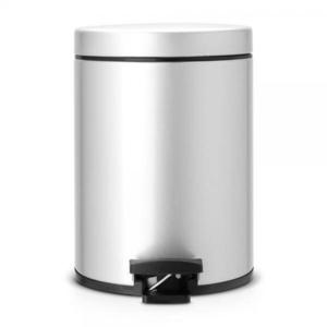 Brabantia - kosz pedaowy 5 L - metaliczny szary, CLASSIC - 2824447822