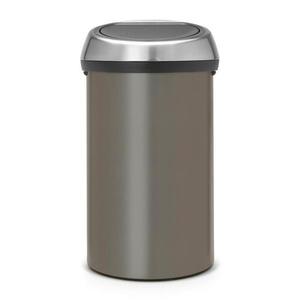 Brabantia - kosz na mieci Touch Bin - 60 L, platynowy - pokrywa stal matowa FPP - 2824447875