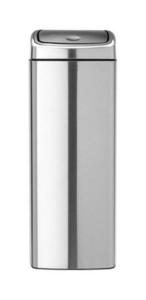 Brabantia - kosz na mieci Touch Bin prostoktny - 25 L, stal matowa FPP - 2824447912