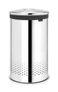 Brabantia - kosz na pranie 60 L, stal polerowana - pokrywa ze stali polerowanej - 2824447957