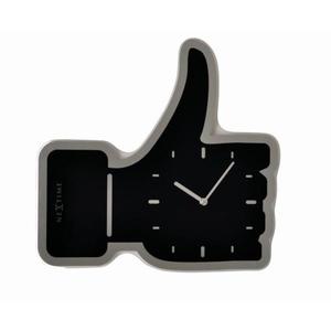 Nextime - zegar Thumbs Up czarny 41,4 cm x 40 cm