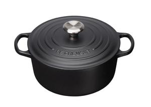 LeCreuset - brytfanna eliwna emaliowana Signature okrga 22 cm 3,3 l czarna - 2840730004