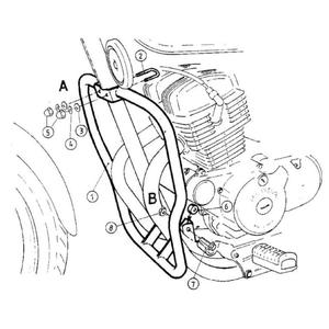 Gmole silnika Hepcko & Becker do Honda CMX 250 Rebel (1996-2001) - 2873952730