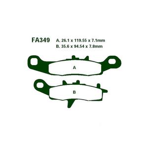 Klocki hamulcowe EBC FA349R do Kawasaki / Suzuki