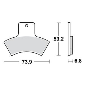 Klocki hamulcowe TRW MCB762SI do Polaris Scrambler 500 4WD, Sportsman 400 4WD, Trail Blazer 250 2WD, Trail Boss 330 2WD - 2875091882