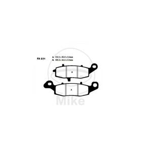 Klocki hamulcowe przd/ty EBC EPFA231HH (komplet 2 szt.) do CFMOTO NK 650, NK 650 ABS, TK 650, TK 650 ABS ER-6F 650 A, ER-6F - 2873704926