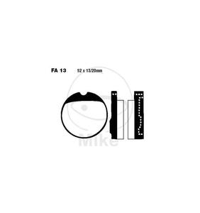 Klocki hamulcowe przd EBC FA013 (komplet 2 szt.) do Honda CB 250 G, CB 350 F Four, CB 360 G5, CB 400 F Four, CB 500 K Four, CB - 2873434955