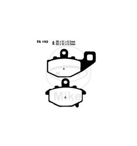 Klocki hamulcowe ty EBC FA192V (komplet 2 szt.) do CFMOTO NK 650, NK 650 ABS, TK 650, TK 650 ABS ER-6F 650 A, ER-6F 650 E, ER - 2873435164