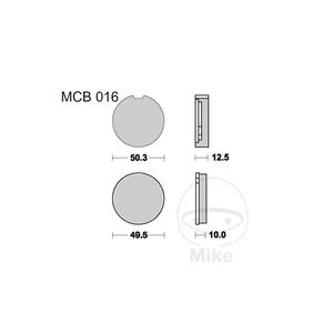 Klocki hamulcowe TRW Lucas MCB16 (2 szt.) do Kawasaki H1 500 D, H1 500 E, H1 500 F, H2 750 Mach 4, H2 750 A Mach 4, H2 750 B Mac - 2873705075