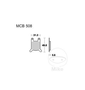 Klocki hamulcowe TRW Lucas MCB508 (2 szt.) do Benelli 254 250 Quattro / Hercules K 50 Sprint, K 50 LC Ultra I, K 50 AC Ultra I, - 2873435602
