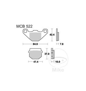 Klocki hamulcowe TRW Lucas MCB522 (2 szt.) do Aprilia Scarabeo 50 4T 4V, Scarabeo 50 4T 4V Net Stalker 50 DT Base / Honda MB 80 - 2873705088