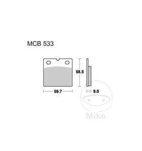 Klocki hamulcowe TRW Lucas MCB533 (2 szt.) do Benelli Sei 900, Sei 900 Sport R 65 3Serie Monolever, R 80 GS/2, R 80 Monolever, R - 2873705093