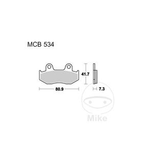 Klocki hamulcowe TRW Lucas MCB534 (2 szt.) do Honda CR 125 R, CR 250 R, CR 500 R, MTX 80 R2, MTX 125 RW, MTX 200 RW, XL 350 R, X - 2877122385