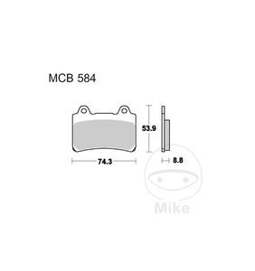 Klocki hamulcowe TRW Lucas MCB584 (2 szt.) do Yamaha FJ 1200, FZ 750 Genesis, FZR 750 RT Genesis, FZR 1000 Genesis, TDM 850 H, T - 2873435656