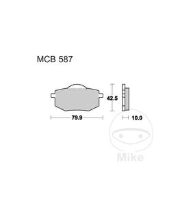 Klocki hamulcowe TRW Lucas MCB587 (2 szt.) do Yamaha XV 535 H Virago, XV 535 SH Virago, XV 535 N Virago, XV 535 H Virago niska k - 2873435661