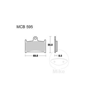 Klocki hamulcowe TRW Lucas MCB595CRQ (2 szt.) do MZ/MUZ 1000 1000 S, 1000 1000 SF, 1000 1000 ST GSX-R 750, GSX-R 750 W, GSX-R 75 - 2873705129