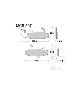 Klocki hamulcowe TRW Lucas MCB597 (2 szt.) do Suzuki DR 650 RU, DR 650 RSU, DR 650 RS, DR 650 RSU, DR 650 R, DR 650 RS, DR 650 R - 2873435667