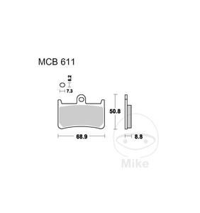 Klocki hamulcowe TRW Lucas MCB611SRM (2 szt.) do Yamaha XP 500 Tmax, XP 500 SV Tmax, XP 500 Tmax, XP 500 A Tmax ABS, XP 500 SV A - 2875752902