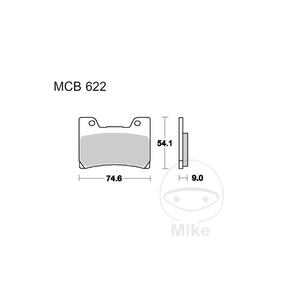 Klocki hamulcowe TRW Lucas MCB622SV (2 szt.) do Yamaha FJ 1200 A ABS, FZR 600 H Genesis, FZR 600 M Genesis, FZR 600 N Genesis, F - 2873435689