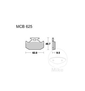 Klocki hamulcowe TRW Lucas MCB625SI (2 szt.) do Kawasaki KLX 250 R, KLX 250 E, KLX 650 R, KLX 650 C, KX 125 G, KX 125 H, KX 125 - 2873705142