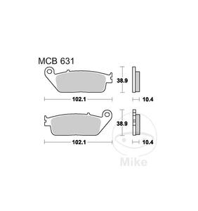 Klocki hamulcowe TRW Lucas MCB631SH (2 szt.) do Honda CBR 1000 F, ST 1100 Pan European, ST 1100 A Pan European ABS - 2873435698