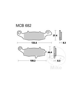 Klocki hamulcowe TRW Lucas MCB682 (2 szt.) do CFMOTO NK 650, NK 650 ABS, TK 650, TK 650 ABS ER 500 D Twister, ER 500 C Twister, - 2873435739