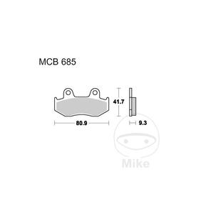 Klocki hamulcowe TRW Lucas MCB685 (2 szt.) do Honda NES 125 @/ Arobase, NES 150 @/ Arobase, NHX 110 WH Lead, PES 125 PS i, PES 1 - 2873435743