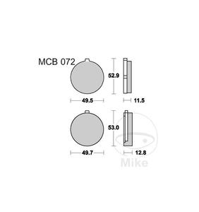 Klocki hamulcowe TRW Lucas MCB72 (2 szt.) do Suzuki GS 500 E, GS 550 E Koa odlewane, GS 550 Koa szprychowane, GS 750 L, GS 8 - 2873435764