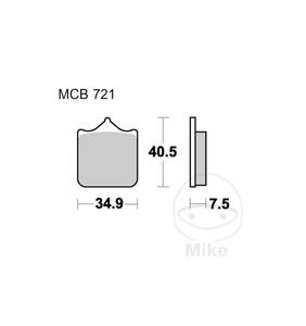 Klocki hamulcowe TRW Lucas MCB721CRQ (2 szt.) do Aprilia RSV 1000 R, RSV 1000 R Factory, RSV 1000 Mille, RSV 1000 R Mille, RSV 1 - 2876288991