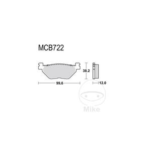 Klocki hamulcowe TRW Lucas MCB722SRM (2 szt.) do Yamaha XP 500 Tmax, XP 530 Tmax, XP 530 A Tmax ABS, XP 530 SX Tmax ABS, XP 530 - 2873705218