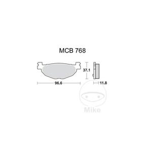 Klocki hamulcowe TRW Lucas MCB768 (2 szt.) do Yamaha XP 500 Tmax, XP 500 SV Tmax, XP 500 Tmax, XP 500 A Tmax ABS, XP 500 SV A Tm - 2875299384