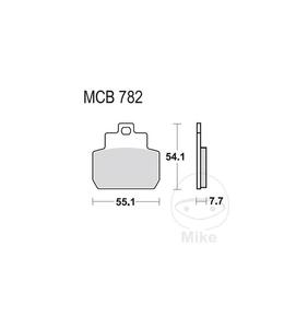 Klocki hamulcowe TRW Lucas MCB782 (2 szt.) do Piaggio Beverly 500 ie, MP3 125 RL, MP3 250 RL ie, X8 125, X8 200, X8 250 ie - 2876384404