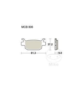 Klocki hamulcowe TRW Lucas MCB806SRM (2 szt.) do Honda FES 125 S-Wing, FES 125 A S-Wing ABS, FES 150 S-Wing, FES 150 A S-Wing AB - 2876384405