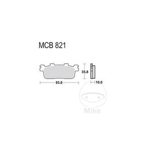 Klocki hamulcowe TRW Lucas MCB821EC (2 szt.) do Kymco Grand Dink 300 i G-Dink, K-XCT 125 i, K-XCT 125 i ABS, K-XCT 300 i, K-XCT - 2873705293