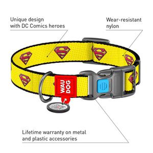 WauDog NYLON - obroa, design "Superman 2"+ Smart ID - 2860546570