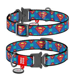 WauDog NYLON - obroa DC "Superman logo" + Smart ID - zapicie typu "cobra" - 2865819752