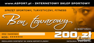 Bon upominkowy o nominale 200 pln Asport - 2824066797