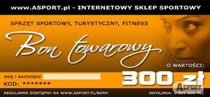 Bon upominkowy o nominale 300 pln Asport - 2824066798