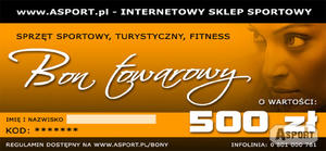 Bon upominkowy o nominale 500 pln Asport - 2824066799