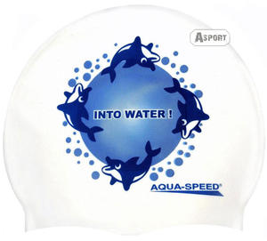 Czepek z nadrukiem DOLPHINE Aqua-Speed - 2824067902