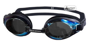 Okulary pywackie lustrzanki CHALLENGE czarne Aqua-Speed