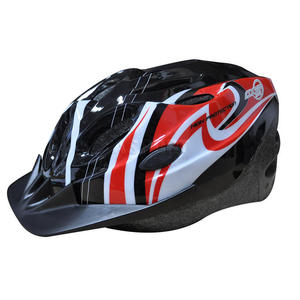 Kask ochronny, rowerowy, na rolki, z daszkiem COOPER BLACK RED Axer Rozmiar: 56-58 - 2824074132