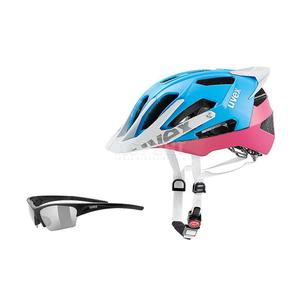 Kask ochronny, rowerowy, z daszkiem QUATRO PRO + okulary GRATIS Uvex Rozmiar: 56-61