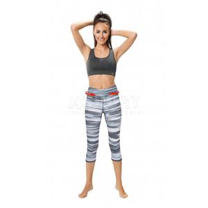 Legginsy wyszczuplajce, za kolano SLIMMING CAPRI ZEBRA Gwinner Rozmiar: M Kolor: szaro-biay - 2824081136