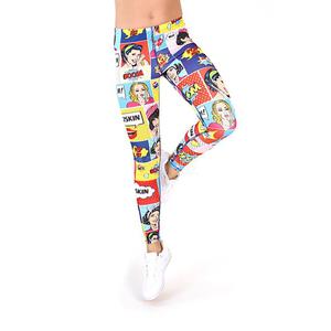 Legginsy damskie, do taca, na zumb COMICS 2skin Rozmiar: M Kolor: multikolor - 2824081890