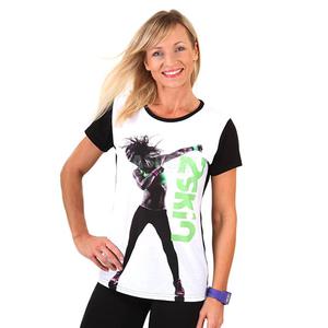 Koszulka damska, t-shirt, na fitness, do taca TO THE BEAT 2skin Rozmiar: M Kolor: czarno-biay - 2824082168