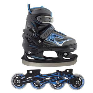 ywy hokejowe + rolki regulowane, dziecice 2w1 NH 702A SET black/blue Nils Rozmiar: 38-41 - 2841606305