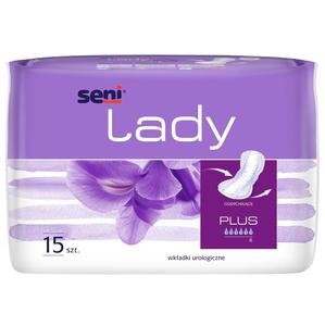 16x Seni Lady Plus Wkadki urologiczne dla kobiet 15 szt. (15 szt., 20.5x42cm) - 2876901596