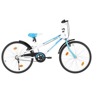 VidaXL Rower dla dzieci, 24 cale, niebiesko-biay - 2877113664